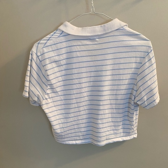 GARAGE Blue and White Striped Collared Shirt Size XS - Picture 2 of 9
